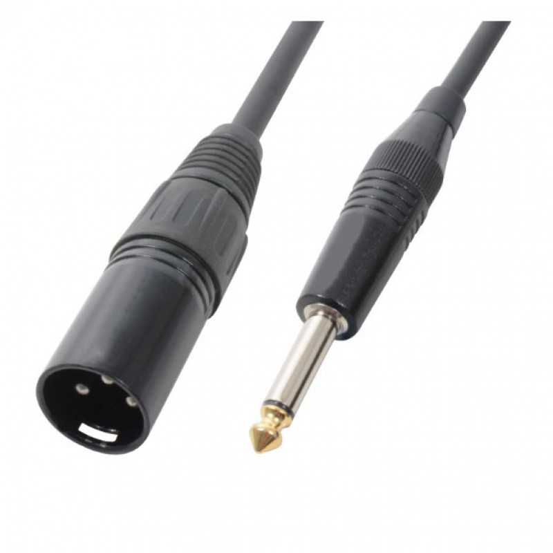 Cable XLR male/6.3 mono 1.5m Black - EGO Technologies